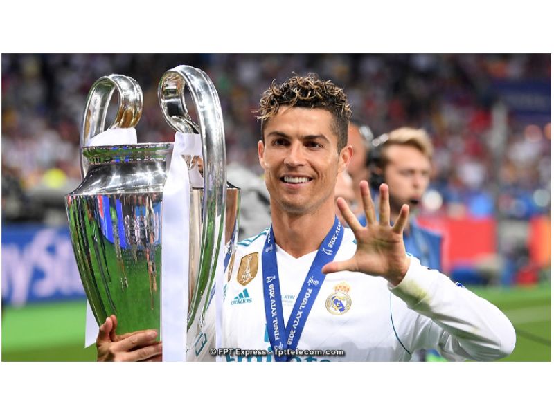 Cristiano Ronaldo có 5 lần vô địch Champions League trong 2 câu lạc bộ Manchester United vs Real Madrid  
